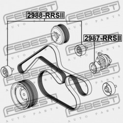 Feszítőgörgő, hosszbordás szíj RANGE ROVER SPORT 3.6TD 06-13 PQH500080