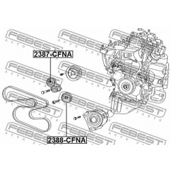 Feszítőgörgő, hosszbordás szíj VW GOLF V,VI/VII, JETTA V/VI, PASSAT 05-, TIGUAN 07-17, TOUAREG 10-, TOURAN 03-10, SKODA FABIA