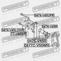 Tartó, féknyereg MITSUBISHI PAJERO 91-04, SPACE GEAR / L400 94-06 /HÁTSÓ/jobb bal/ MB858458