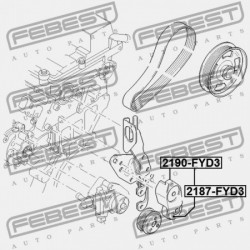 Feszítőgörgő, hosszbordás szíj FORD TRANSIT FY 00-06, MONDEO 00-07 1120687