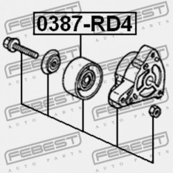 Feszítőgörgő, hosszbordás szíj HONDA CR-V 01-06, 11-, ELEMENT 03-11, FORD TRANSIT 00-06, ACURA RDX 06-12 1097574