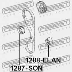 Szíjfeszítő, hosszbordás szíj HYUNDAI COUPE 1.6,2.0 96-, ELANTRA 1.8,2.0 00-, LANTRA 1.6,1.8,2.0 95- 2441023011