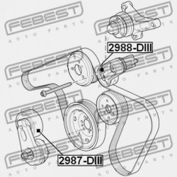Feszítőgörgő, hosszbordás szíj LAND ROVER DISCOVERY III 05-09, LAND ROVER RANGE ROVER SPORT 2005-2009 PQH500130