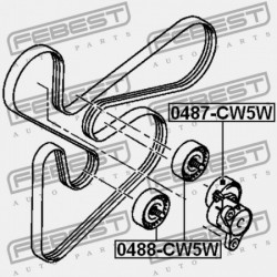 Feszítőgörgő, hosszbordás szíj MITSUBISHI OUTLANDER CW 06-12, JEEP GRAND CHEROKEE IV 2010-, CHRYSLER PACIFICA 2003-2008,