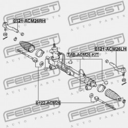 Vezetőkar fej TOYOTA PICNIC/AVENSIS VERSO ACM20 2001-2005 /BAL/ 4504649125