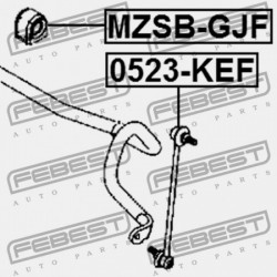 Csapágyazás, stabilizátor ELSŐ D19 MAZDA 3 13-, 6 12-, CX-5 KE 11- KD6134156C